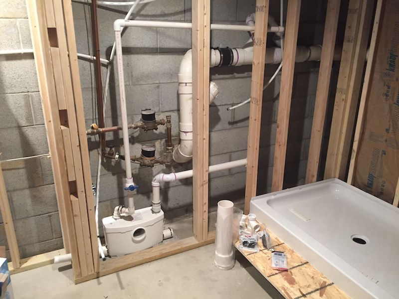 Saniflo install in progress