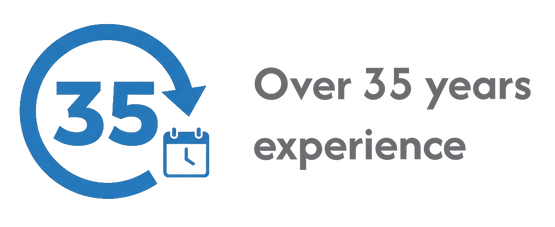 Over 35 years experience 