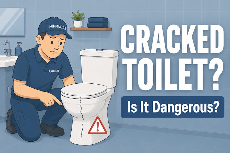 Cracked toilet